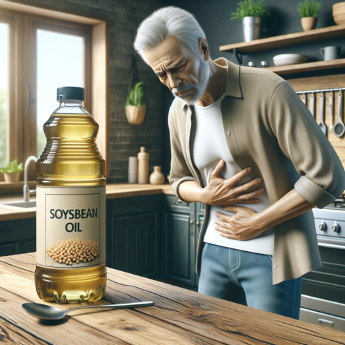 Senior suffering from the risks of soybean oil